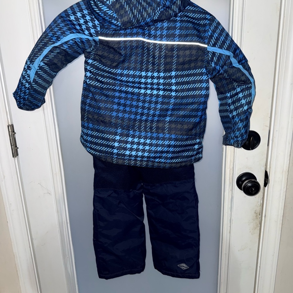 Columbia Kids Buga Bib and Jacket set Navy Houndstooth 4T - Picture 6 of 8